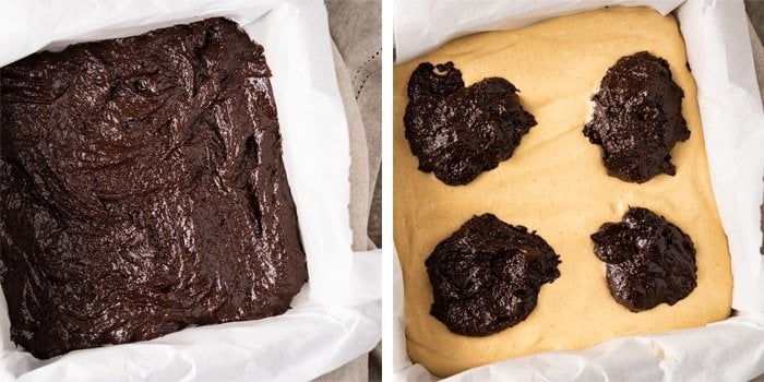 How to make the pumpkin cheesecake brownie swirls