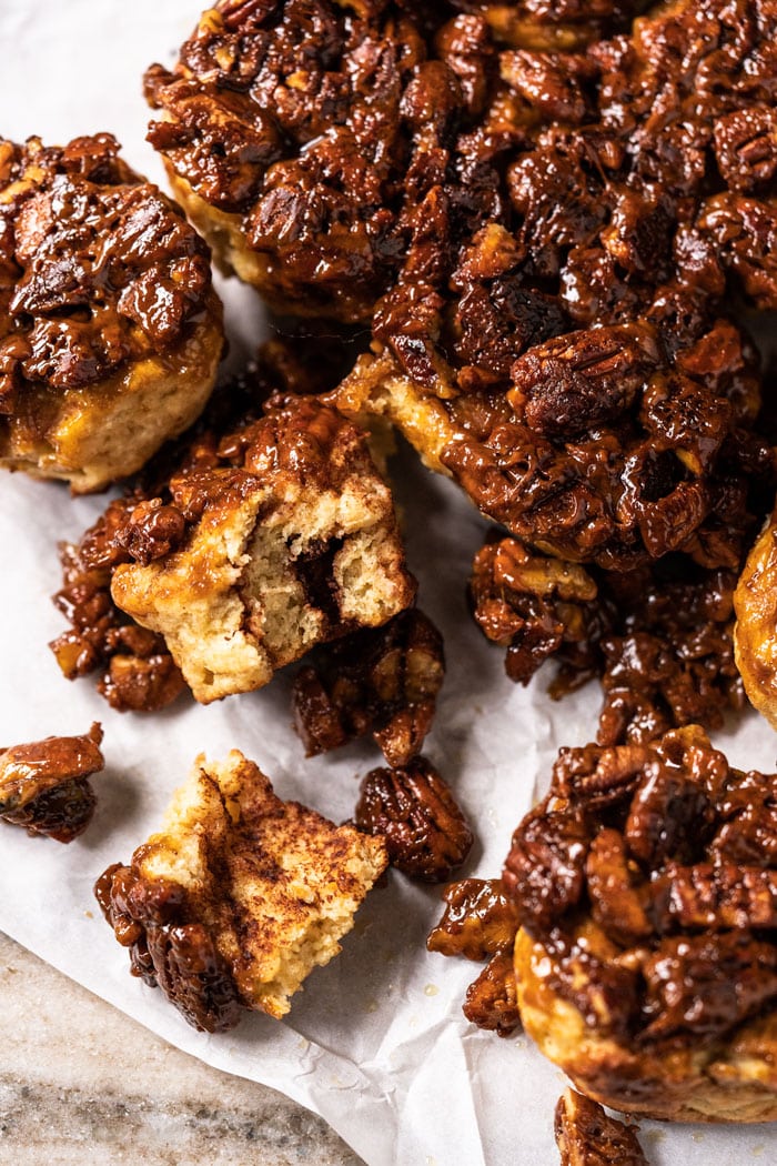 Freshly baked gluten free & keto pecan sticky buns