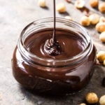 Pouring paleo & keto nutella hazelnut spread