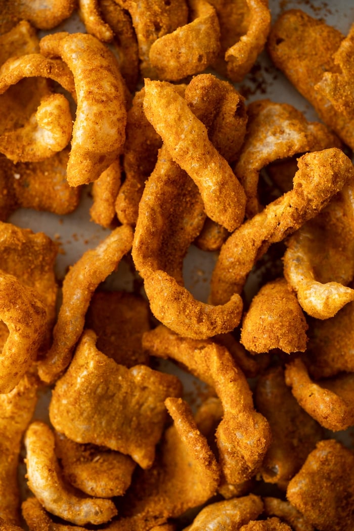 Freshly dusted keto cheetos