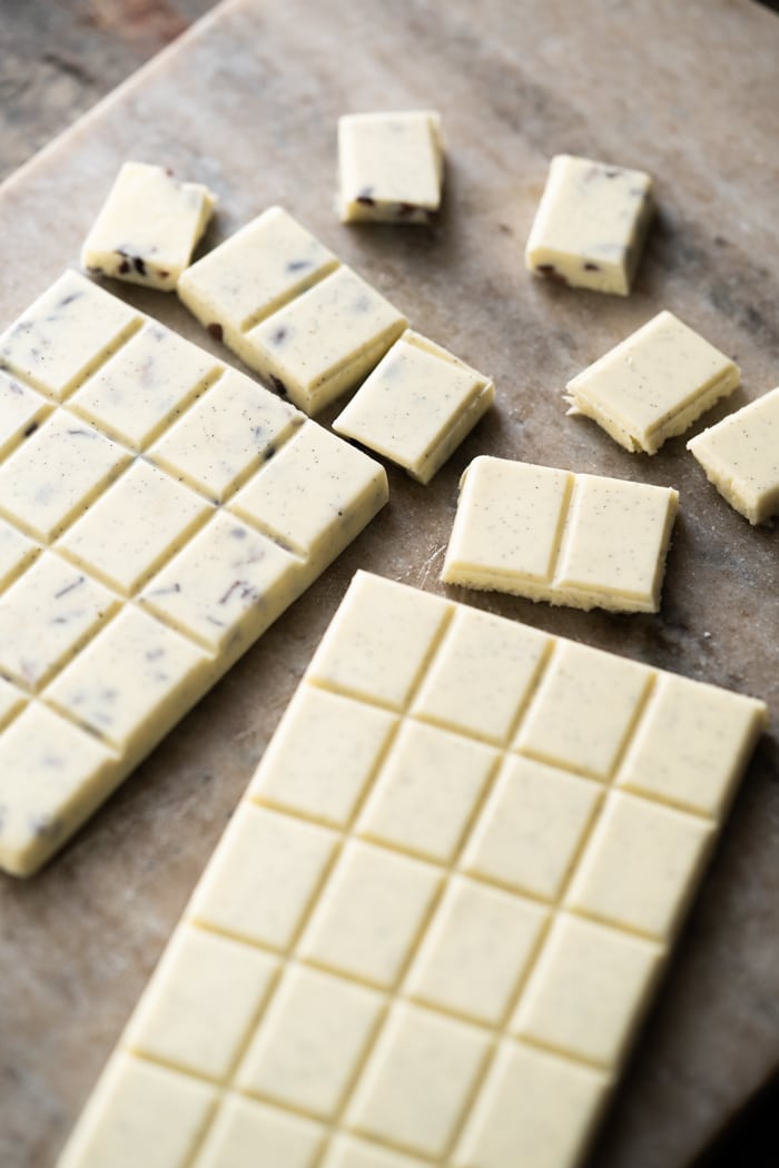 Homemade keto white chocolate bars