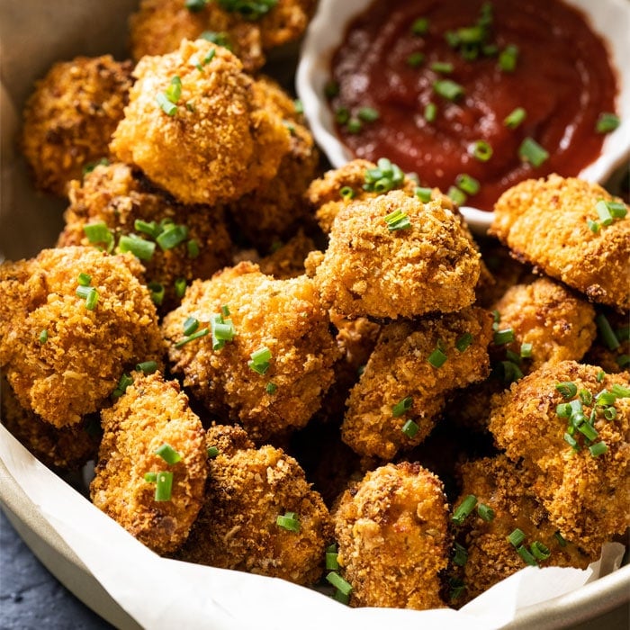 Paleo & keto popcorn chicken with sugar free ketchup