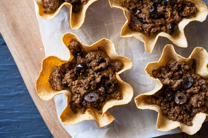 Keto beef taco bowls without toppings