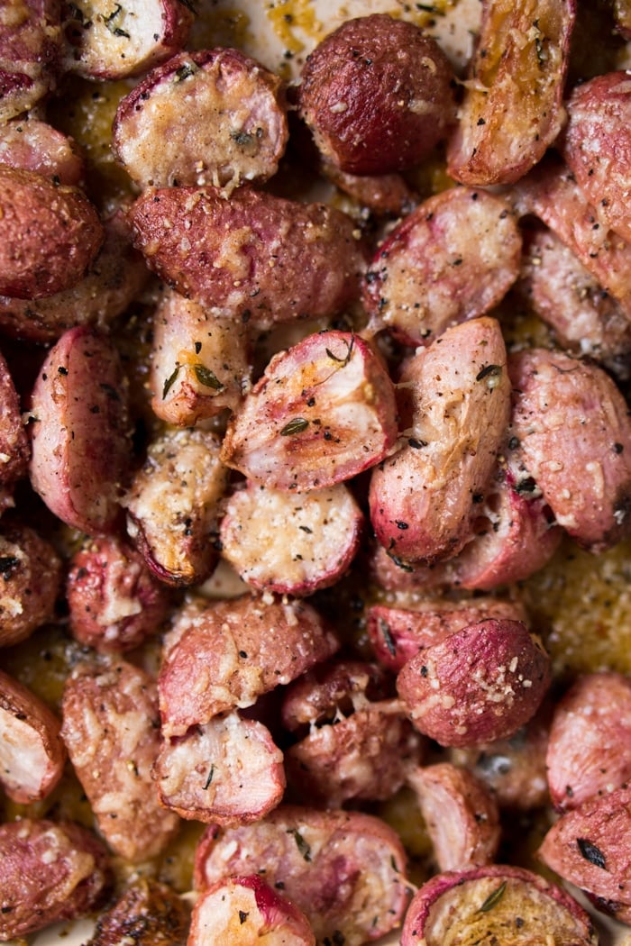 Roasted keto potatoes i.e. radishes