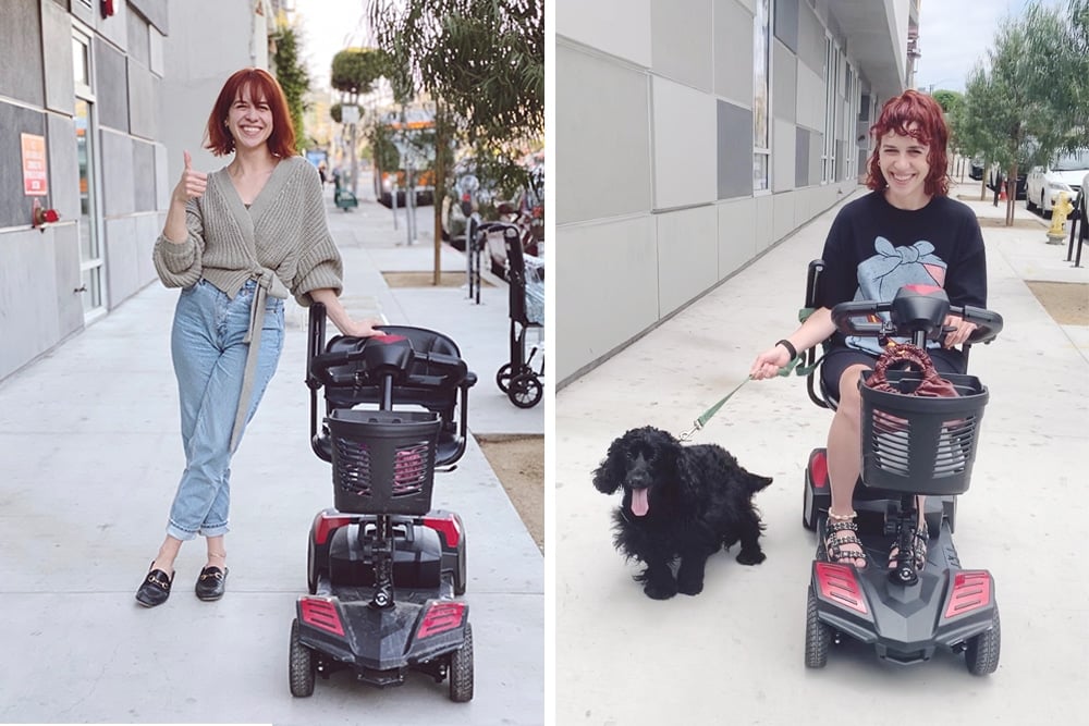 My before and after with my electric scooter