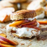 Keto peach shortcake with homemade maple whipped cream