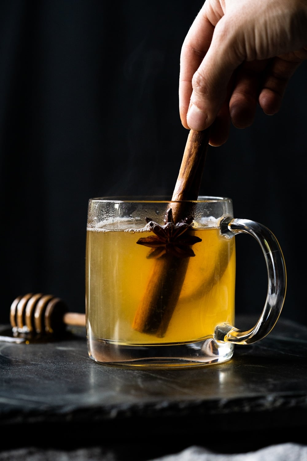 Stirring a keto hot toddy