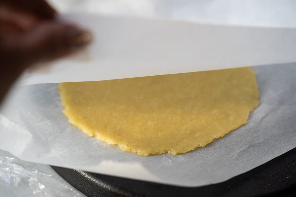Seeing the thinness of the keto cereal unbaked dough