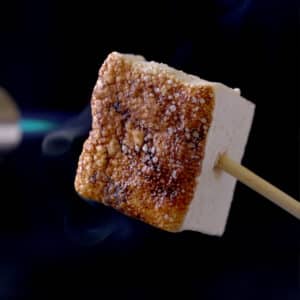 Charring a homemade maple marshmallow