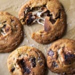 Almond flour s'mores cookies with maple syrup marshmallows