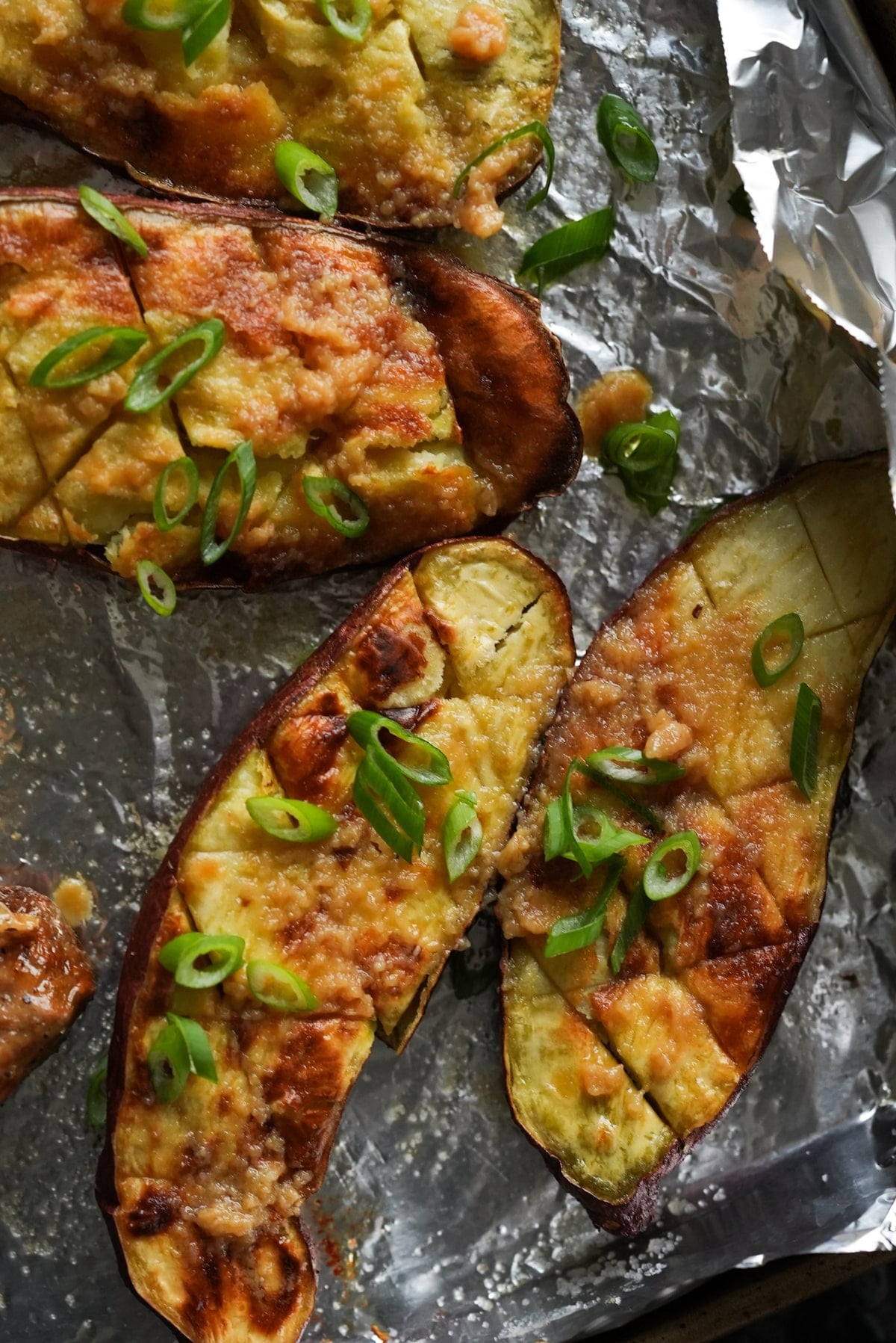 Roasted miso butter Japanese sweet potatoes turned into a resistant starch