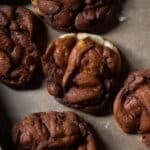 Freshly baked keto apple fritters with a donut like texture