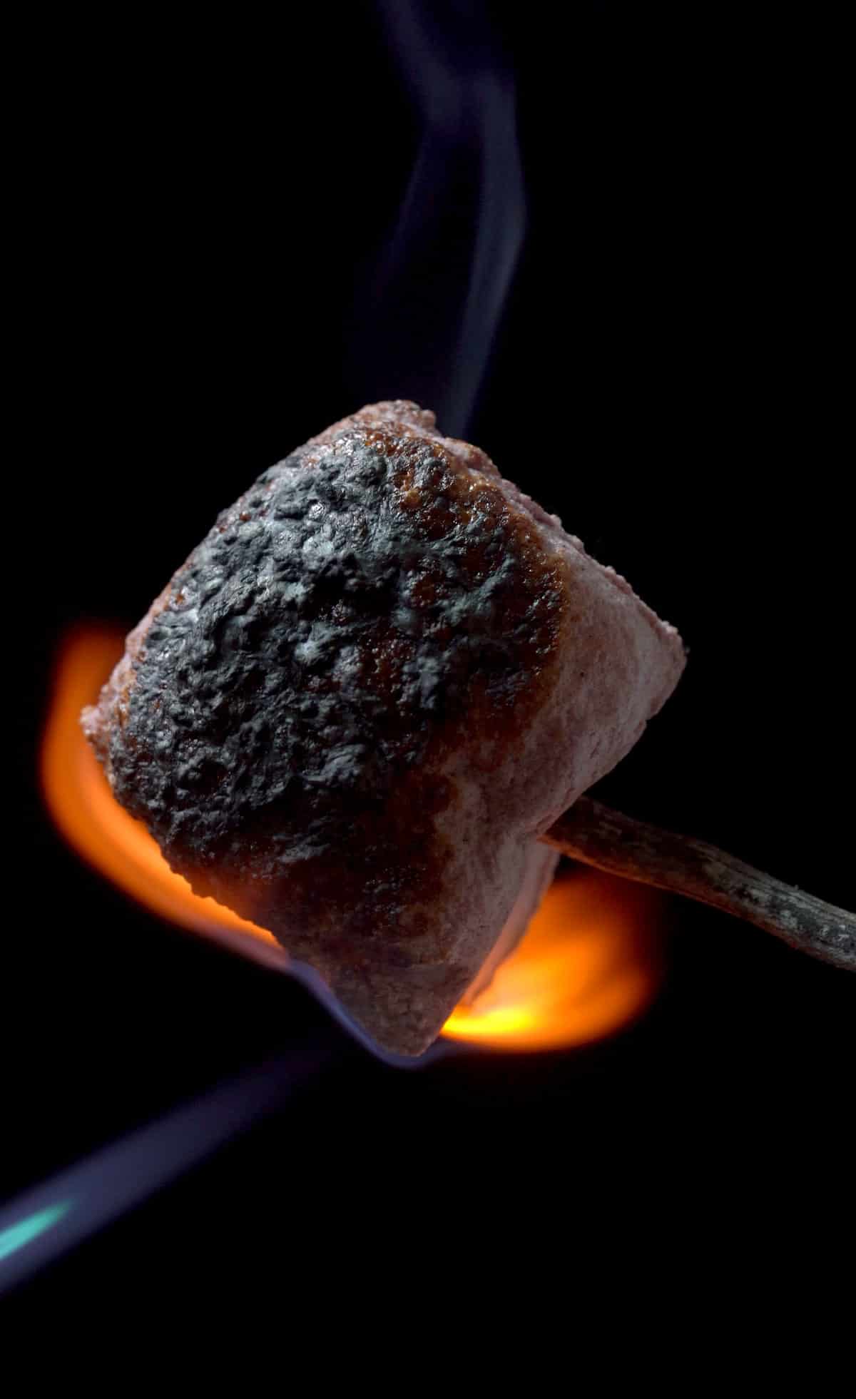Charring a maple grape juice marshmallow