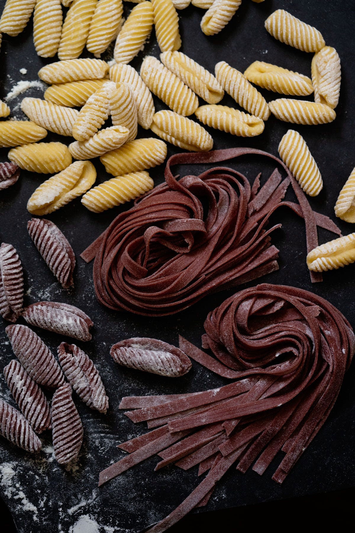 Low carb pasta made out of lupin flour and sweet potato
